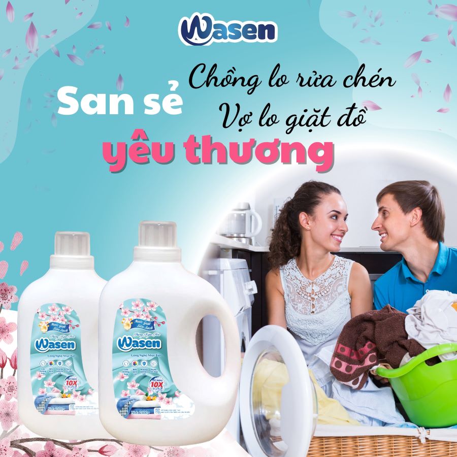 nước giặt xả wasen